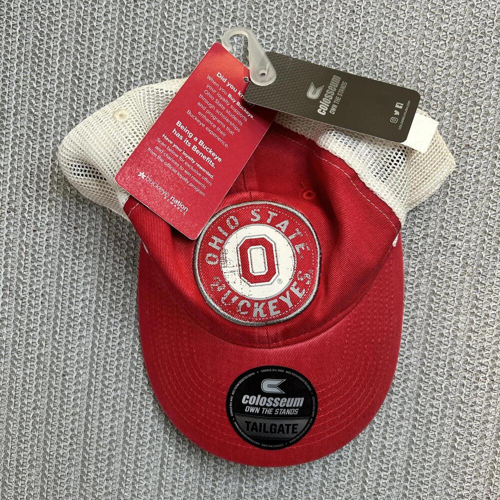 Colosseum‎ Ohio State Buckeyes Hat Unisex OSFA Red New Trucker Snapback Tailgate